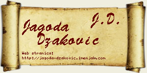 Jagoda Džaković vizit kartica